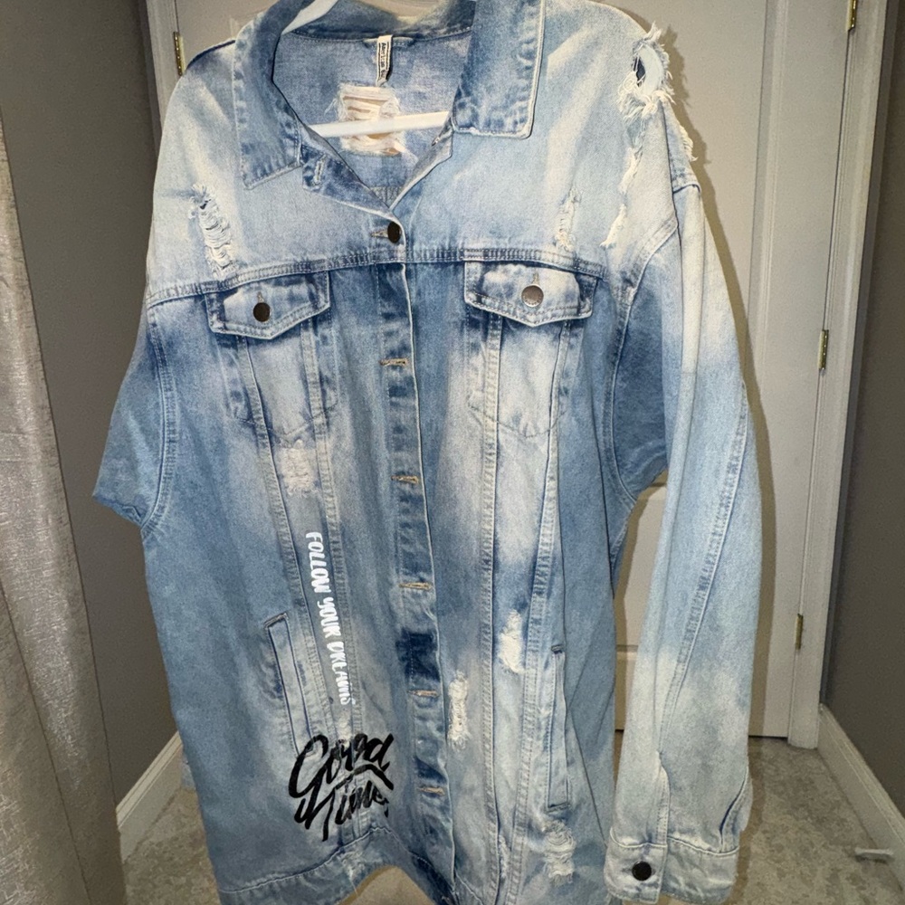 Denim Distressed Jacket
